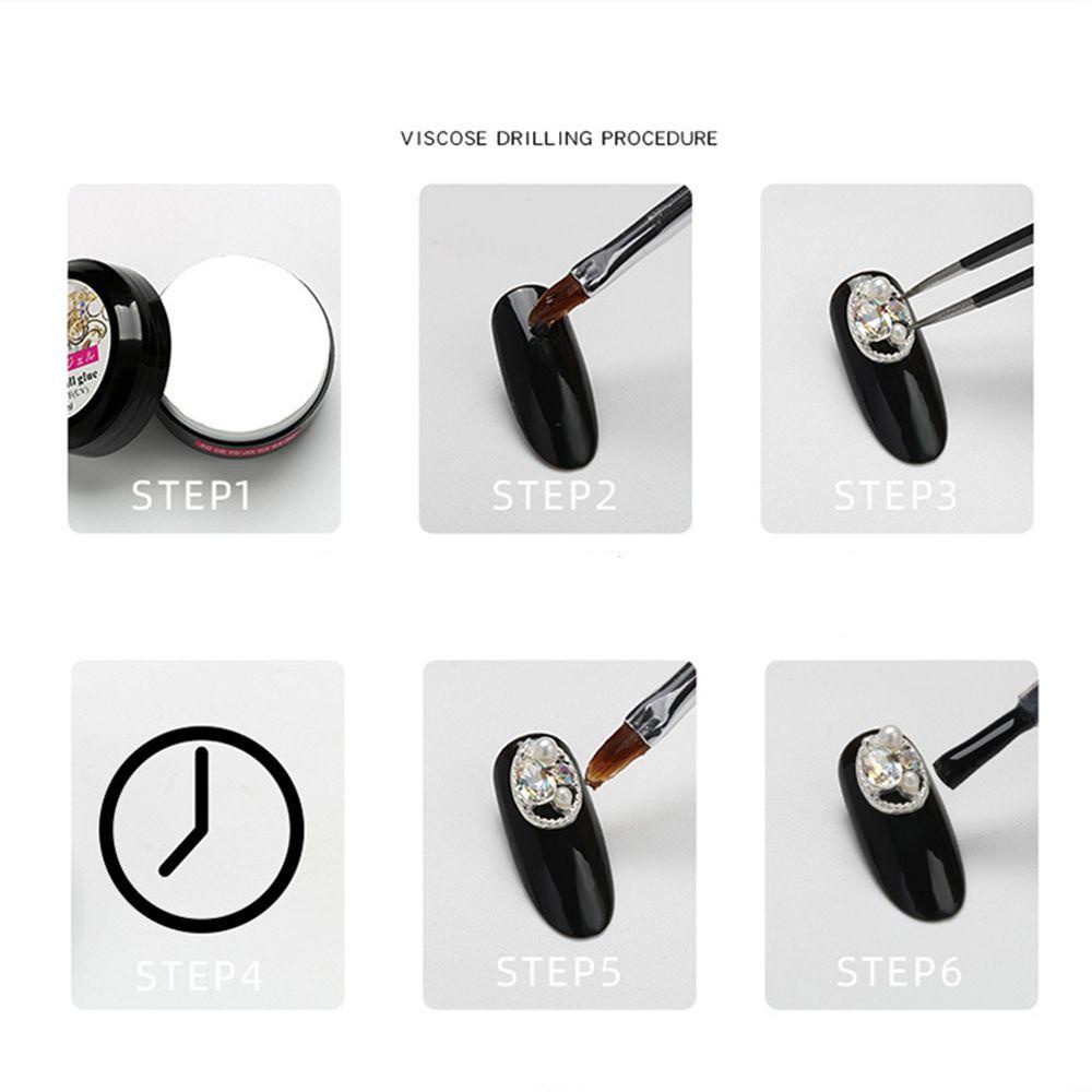 AUGUSTINA Agustina Paku Charms Bulan Fashion Hiasan Kuku Nail Rhinestones Salon Kuku Manikur Aksesoris Nail Art Perhiasan