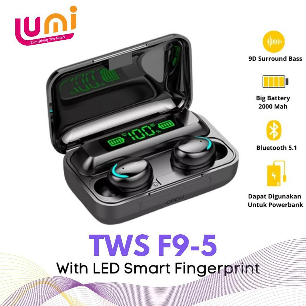 Headset TWS-F9 Earphone Bluetooth 5.0 HiFi Earphone wireless