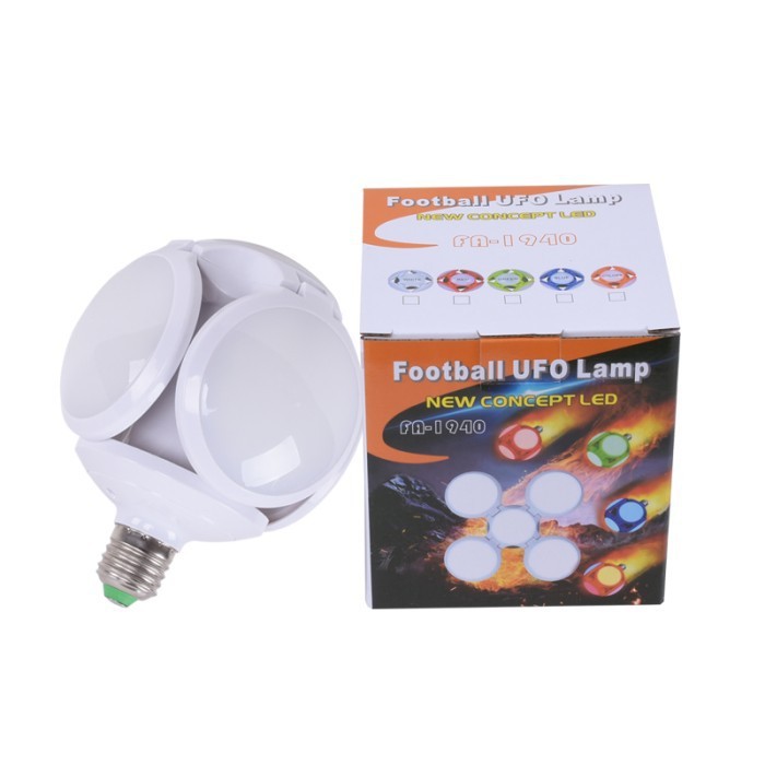 Bohlam LED UFO Football 40 watt Cahaya Putih E27 Lamp Lampu Dekor 40w