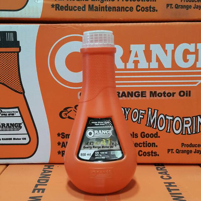 OLI MESIN MOTOR MATIC ORANGE / QRANGE 4T PREMIUM MATIC 10W-30 800 ML