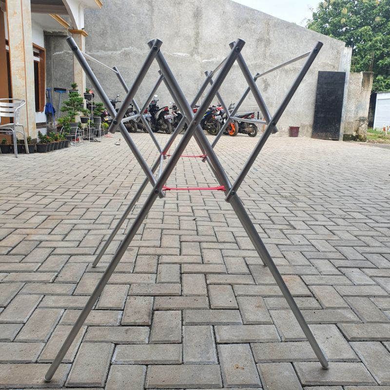 Jemuran Baju / Pakaian / Handuk Aluminium Warna - 100 Cm