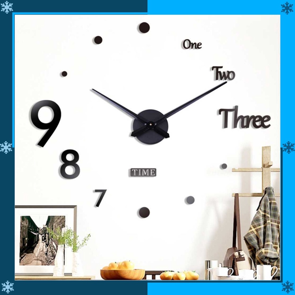 Jam Dinding DIY - Jam Dinding Tempel Tembok - Jam DIY Dinding Besar - Jam Dinding Tempel 3D - Jam 3D