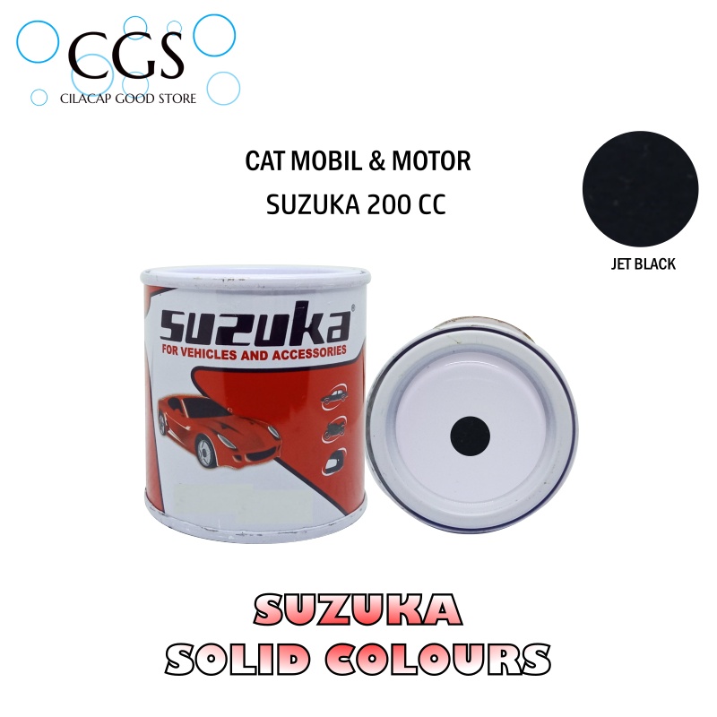 Cat Suzuka JET BLACK S482 200cc - cat suzuka hitam - cat hitam kilap - cat motor hitam - suzuka s482