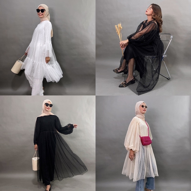 OUTER TILE DOT JUMBO / BIG SIZE 10XL BAJU LEBARAN, KONDANGAN