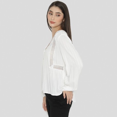 ANKO901 Blouse wanita Pep Lacetrim