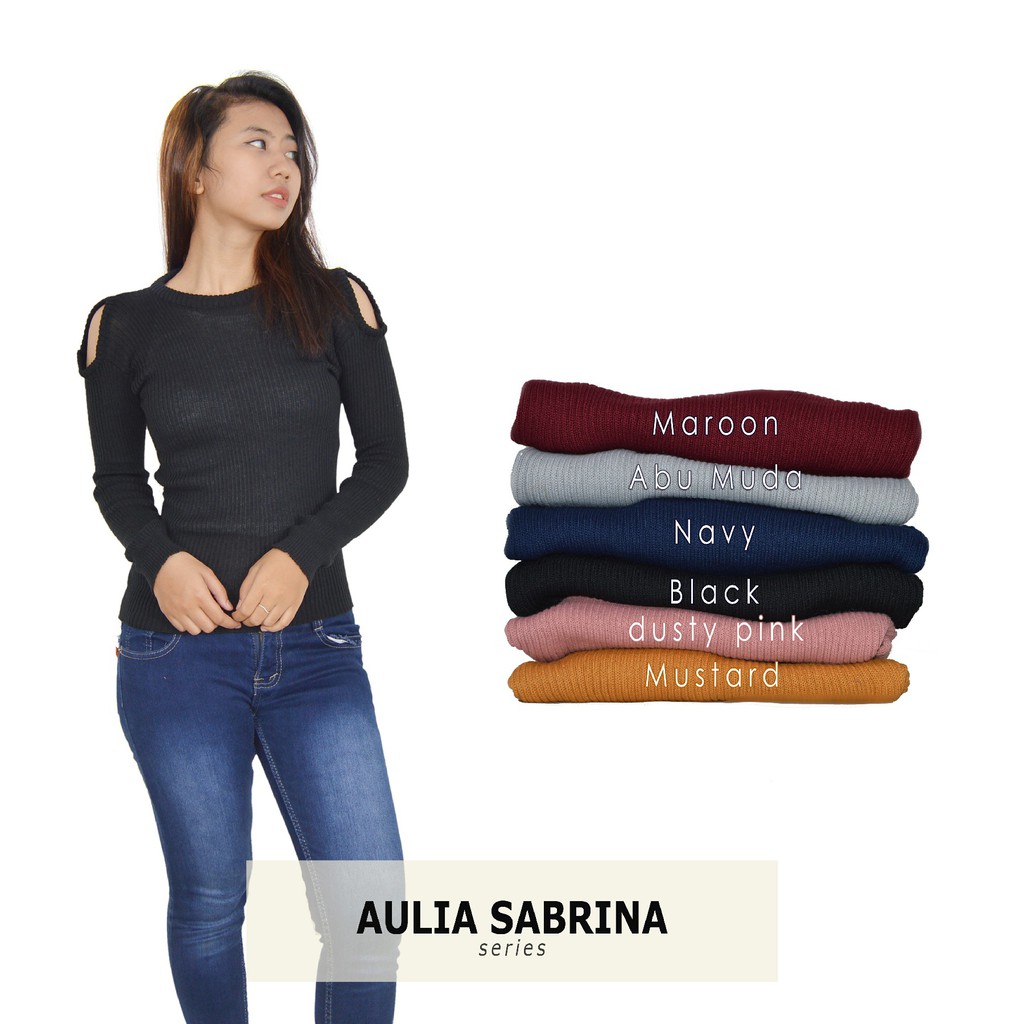 AULIA SABRINA TIPE A | baju rajut korea | sweater rajut original
