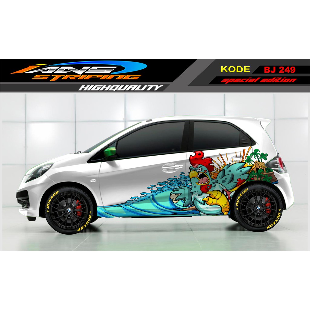 STICKER MOBIL HONDA BRIO, JAZZ RS, MOBILIO, AGYA, YARIS, ATOS / STICKER MOBIL