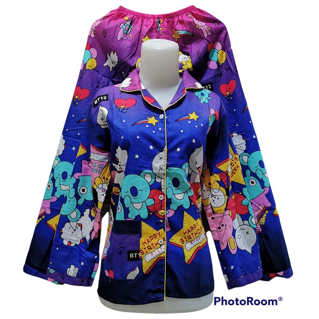 LFF - Piyama PP Dewasa Baju Tidur motif Kartun Fit to XL-bt21
