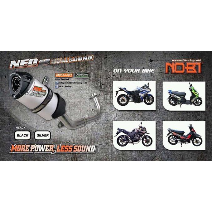 Knalpot Nobi / Nob1 Neo SS Kawasaki Athlete / ZX 130 cc