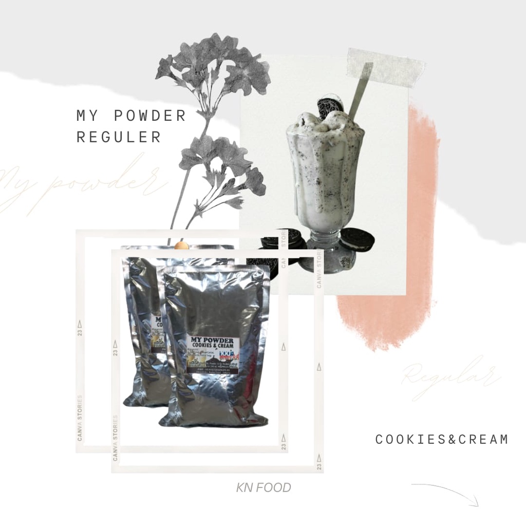 

MY Powder Minuman rasa Cookies & Cream 1kg / Bubuk Minuman Chookies and Cream 1000gr