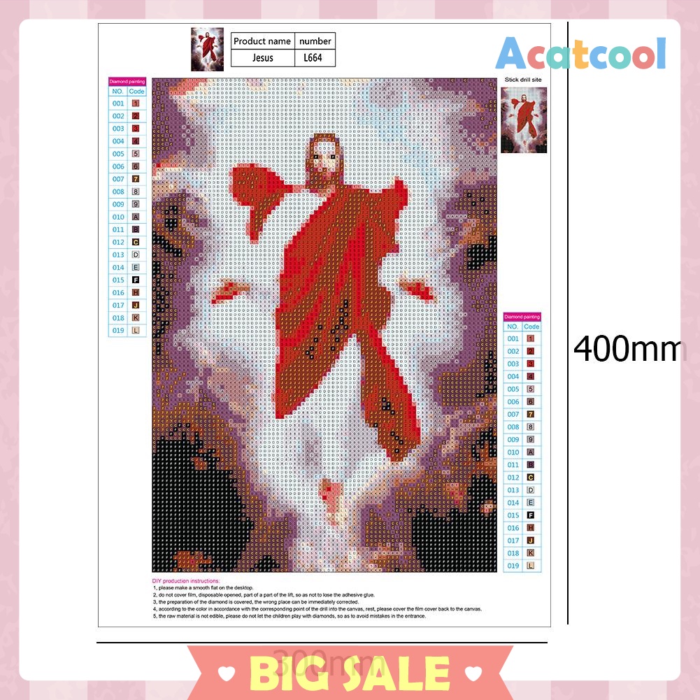 5D DIY Full Drill Diamond Painting Easter Figure Cross Stitch Embroidery