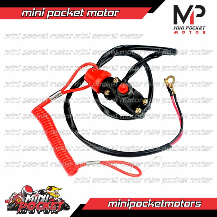 SAKLAR ENGINE STOP PENGAMAN MINI GP MINI TRAIL MINI ATV UNIVERSAL ORIGINAL - COD BISA
