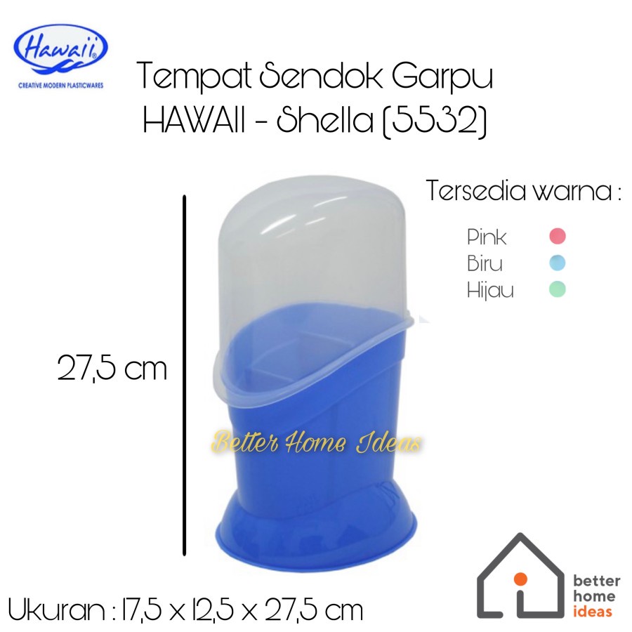 HAWAII Tempat Sendok SHELLA 3 Sekat 5532