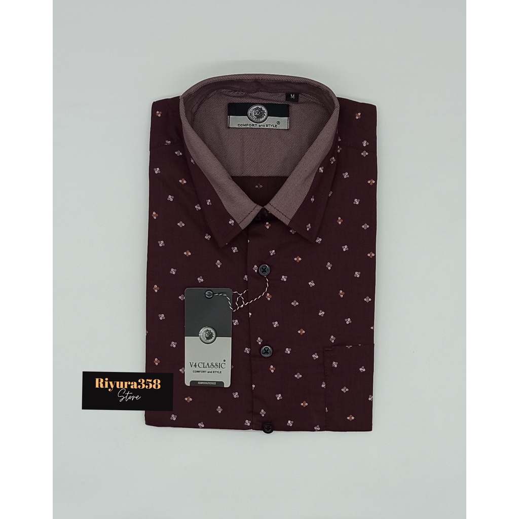 KEMEJA CASUAL LENGAN PENDEK V4 CLASSIC - 005