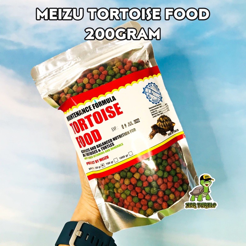 PELET MEIZU 200GR MAKANAN KURA DARAT SULCATA PARDALIS ALDABRA HERMANI TORTOISE FOOD XDR TURTLE
