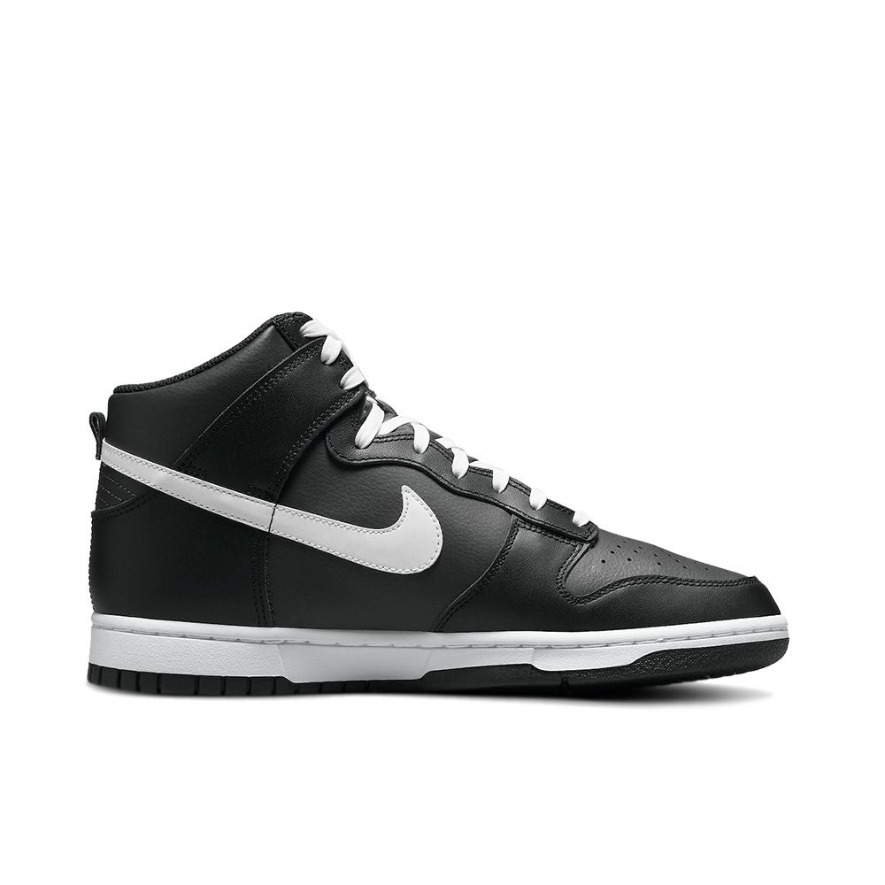 nike dunks high tops black and white