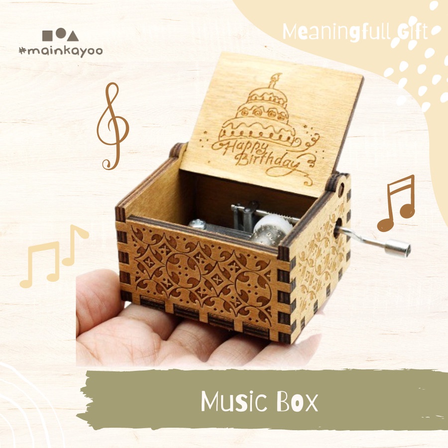 Wooden Music Box - Kotak Musik