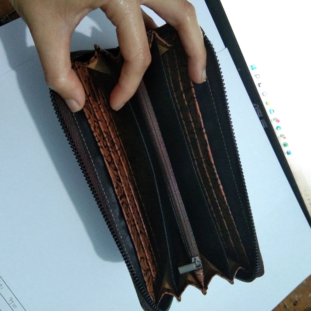 dompet wanita panjang kulit asli