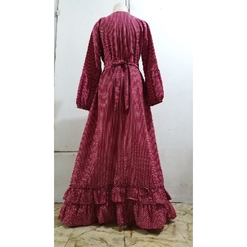 Gamis / gamis polkadot / gamis merah