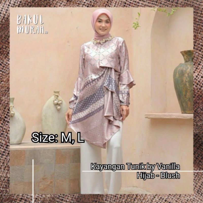 Kayangan Tunik by Vanilla Hijab - Blush