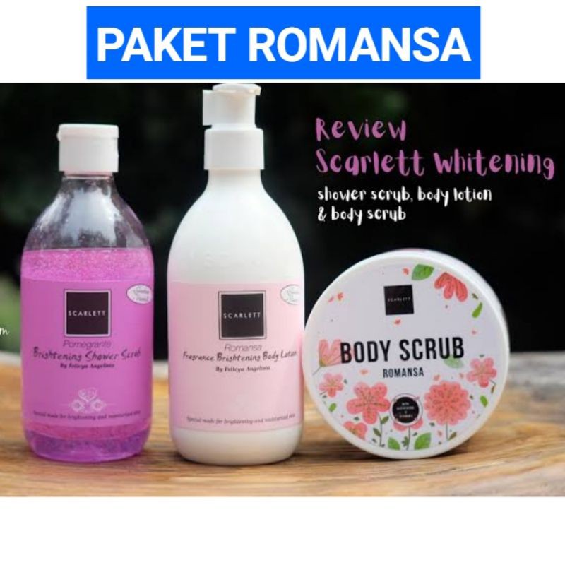 SCARLETT SCARLET PAKET TRIPLE COMBO ORIGINAL - BODY LOTION, BODY SHOWER, BODY SCRUB