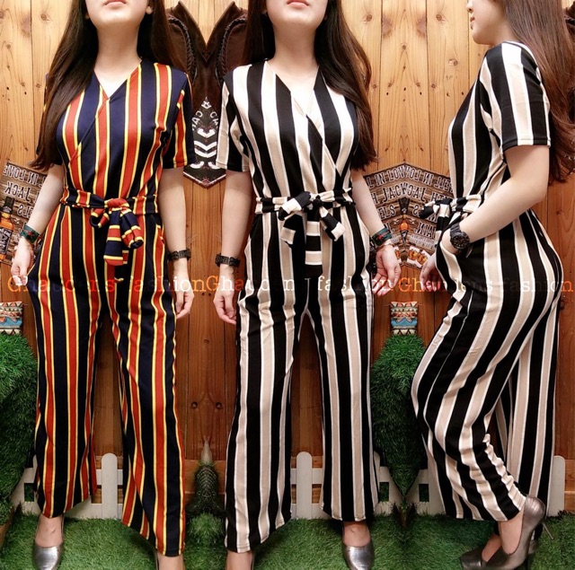 JUMPSUIT NEWEST MOCCA STRIPES BUSUI FRIENDLY 3548/202