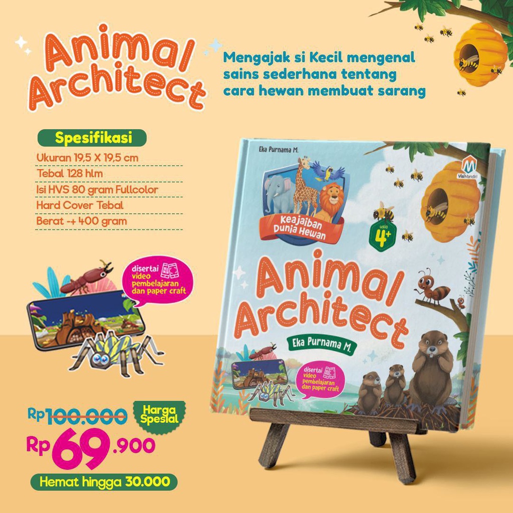 Jual [ABC] Ready Buku Keajaiban Dunia Hewan Animal Architect Ziyad