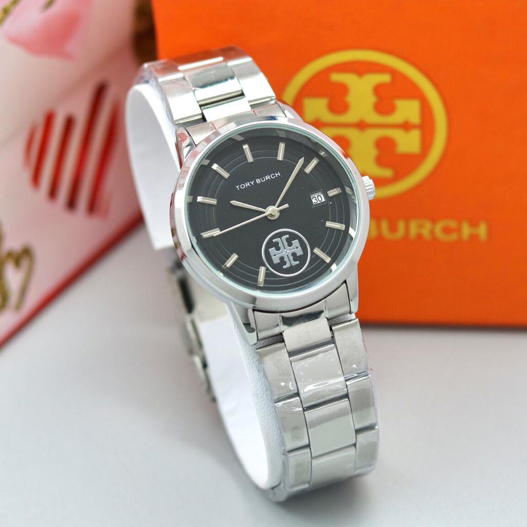 BEST SELLER JAM TANGAN WANITA TORY BURCH O90 TALI RANTAI TANGGAL AKTIF DM 3.8CM FREE BOX || JAM TANGAN WANITA FASHION WANITA TORY