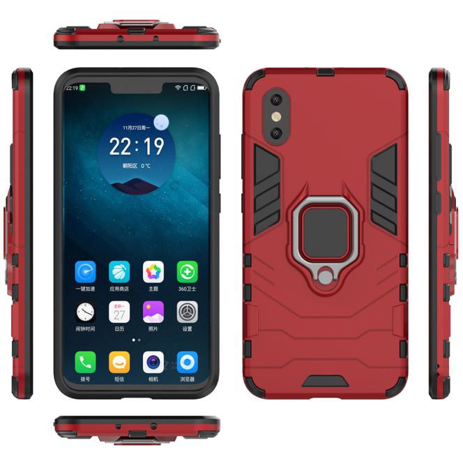 Case Xiaomi Mi 8 Pro / Explorer iron armor ring mi 8 pro case - Izhar.Farida