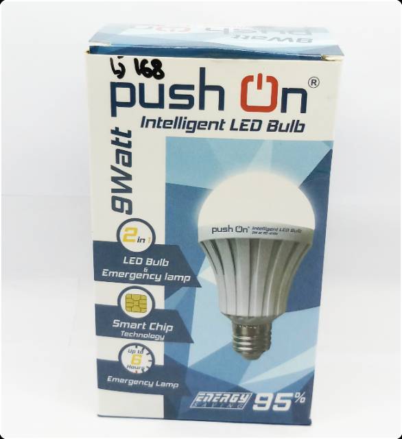 Lampu led 9 watt emergency bisa nyala ditangan push on