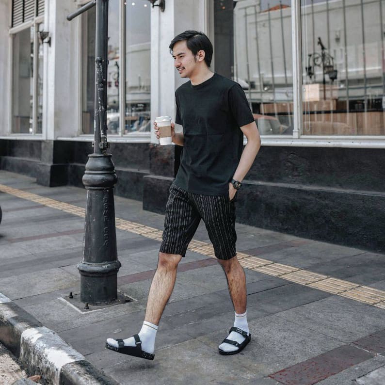 BILLY BLACK |ManNeedMe x FSTP| Sandal Casual Pria Sendal Outdoor ORI