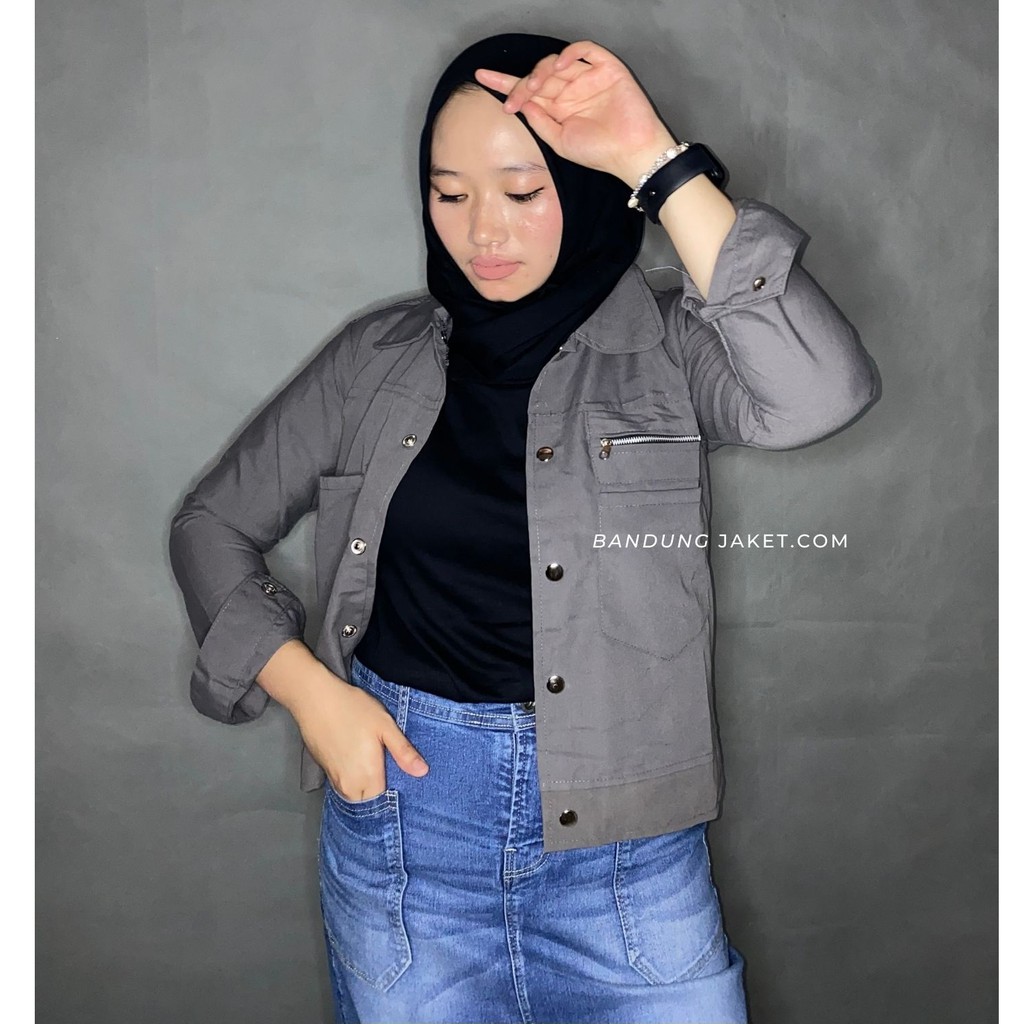 POLAND JAKET || POKET ZIPPY || JAKET WANITA