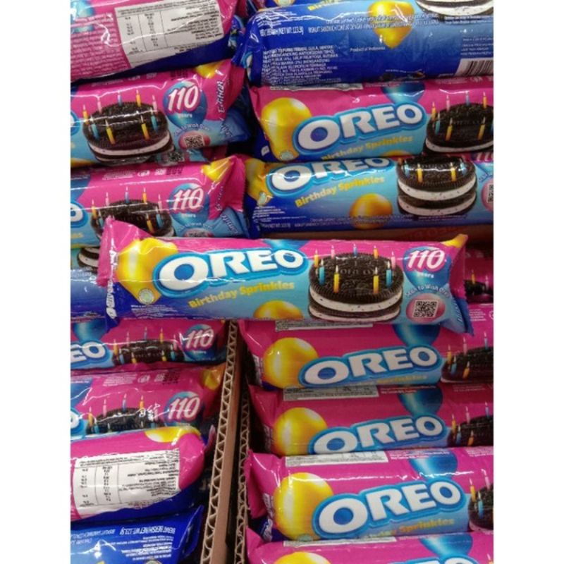 Oreo Biskuit birthday springkles Roll 123.5 gram