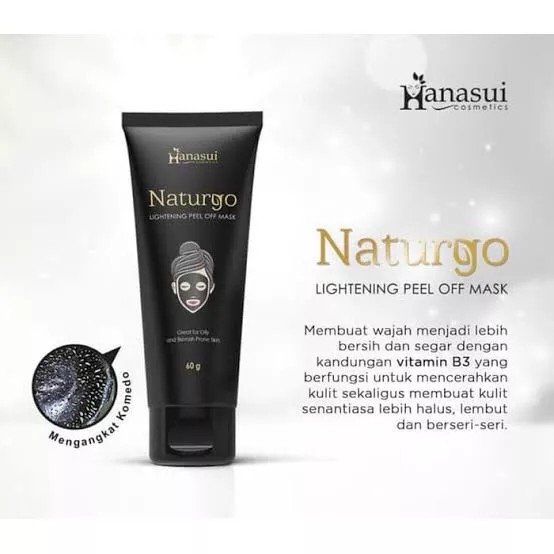 ❤ jselectiv ❤ HANASUI NATURGO Lightening Peel Off Mask - 60gr | Masker Lumpur HANASUI NATURGO