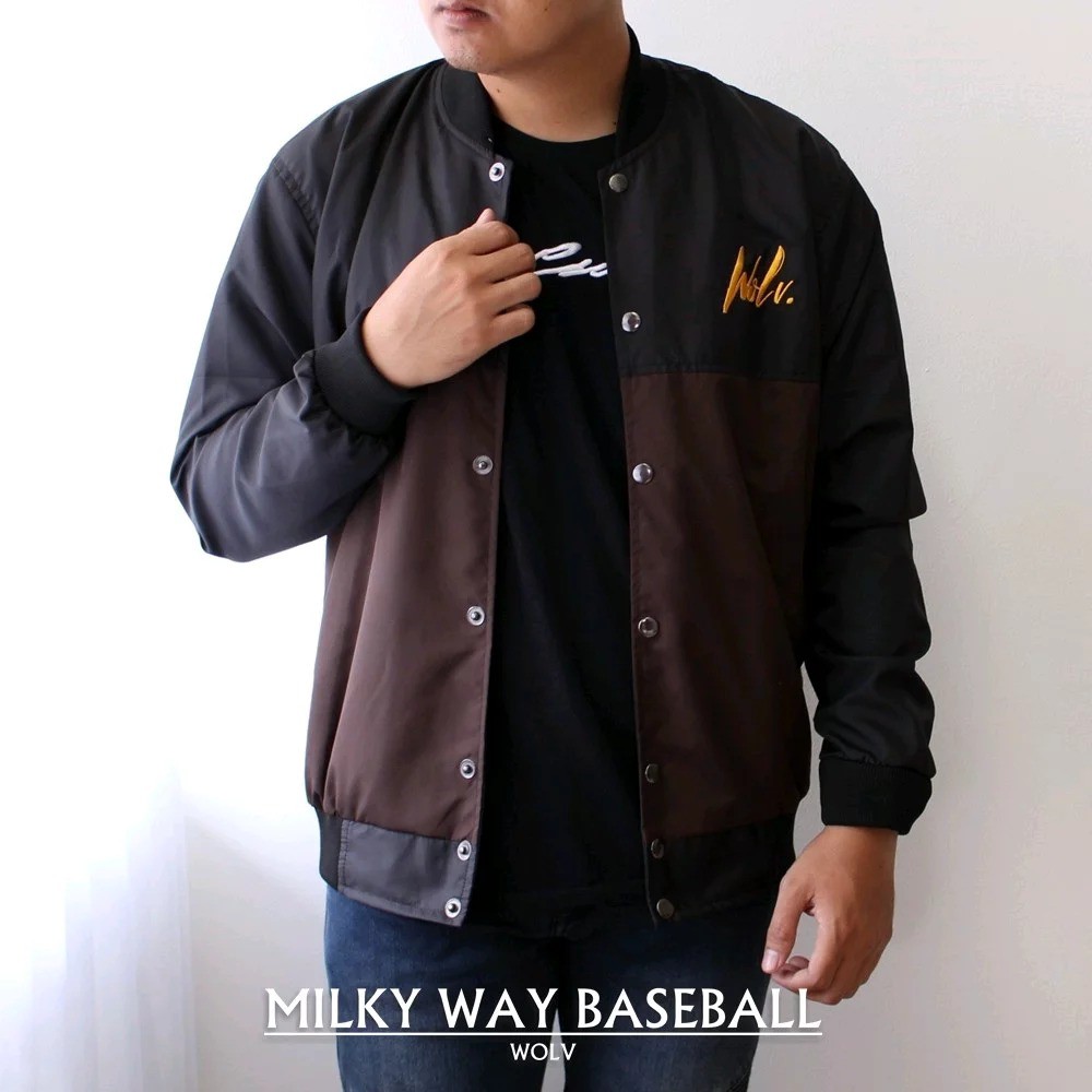 Jaket Parasut Wolv Jaket Bomber Baseball Wolv Original