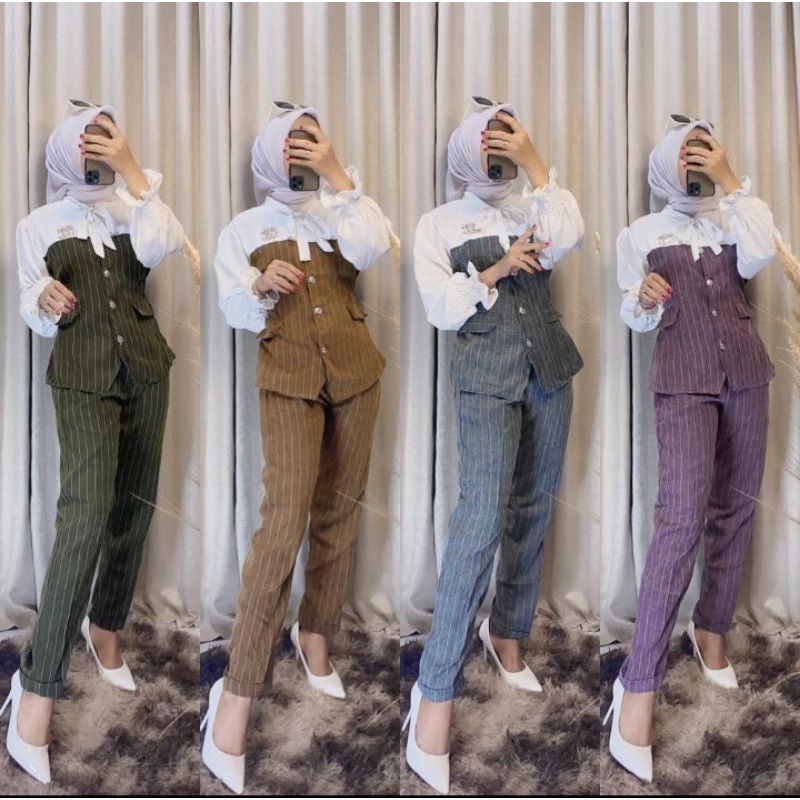 SETCEL SHAKILA mix linen salur pita by DORTHE