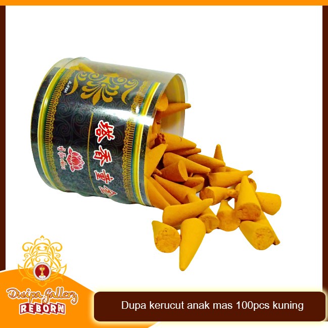 Dupa Kerucut/ Tumpeng Wangi Harum anak mas 100 pcs Kuning