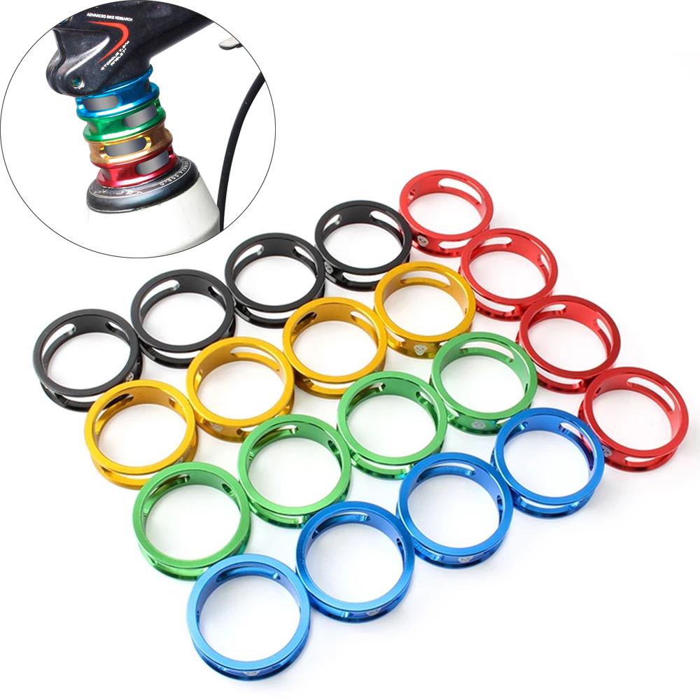 Lanfy Headset Sepeda Spacer 4 Pcs MTB Sepeda Headset Ring 28.6MM Aluminium Alloy Aksesoris Bersepeda Gasket