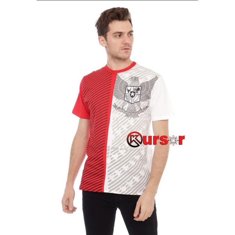KAOS PRIA MERAH PUTIH / KAOS GARUDA INDONESIA / KAOS LENGAN PENDEK