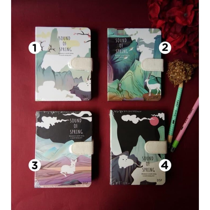 

Buku Diary Fancy Hardcover Kunci Magnet Leather - Sound Of Spring