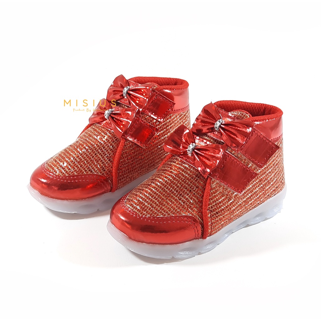 Misius - Sepatu Pesta Anak Sepatu Boots Sparkle