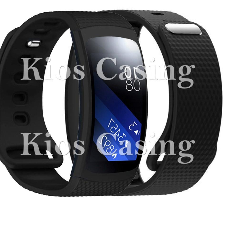Samsung Gear Fit 2 R360 / Fit 2 Pro R365 Strap Silikon Sport Silicone Tali Jam Band Karet Rubber | M