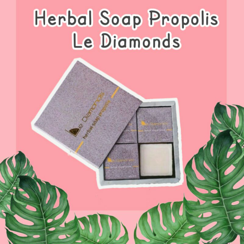 PROMO Sabun Propolis / Sabun Wajah / Le Diamonds Herbal Soap Propolis Asli / Sabun Jerawat Bpom / Sk