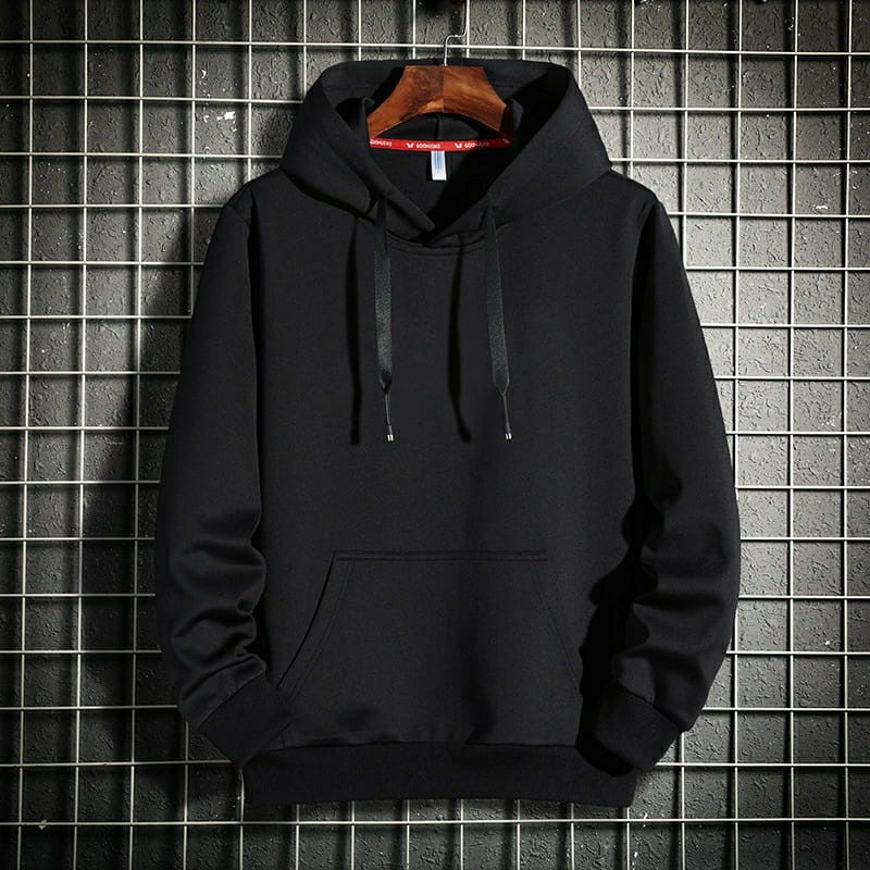 Hoodie Hitam Polos Sweater  Hodie warna Hitam Polos Jaket Hoodie Hitam Polos Jaket Polos Warna Hitam Pria Wanita Unisex bahan fleece cotton Size M L XL