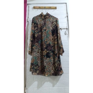 Tunik / atasan muslim / tunik batik / batik / motif bunga / baju muslim