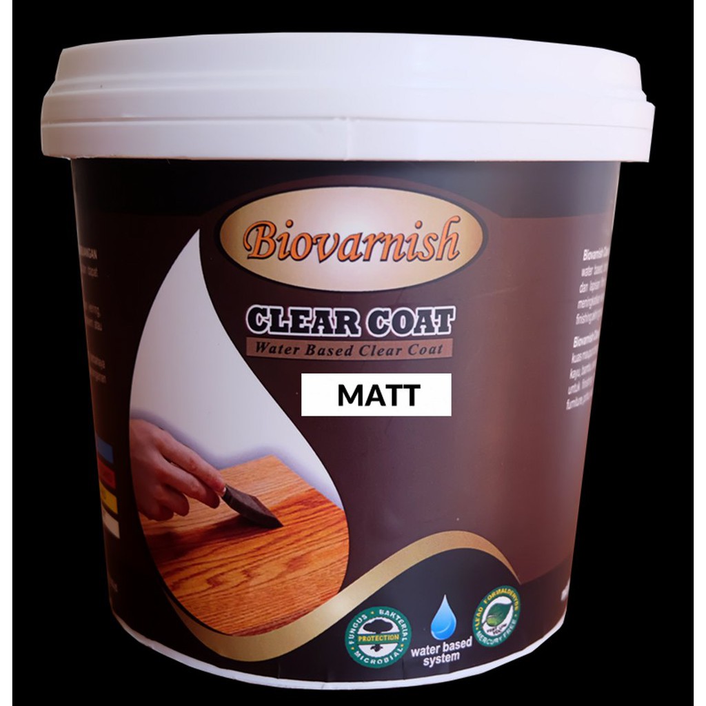 Cat Kayu Transparan Pernis Kayu Biovarnish Clear Coat Matte Bagus