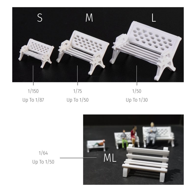 Maket Bangku Miniatur Berbagai Skala - MNOO33IV
