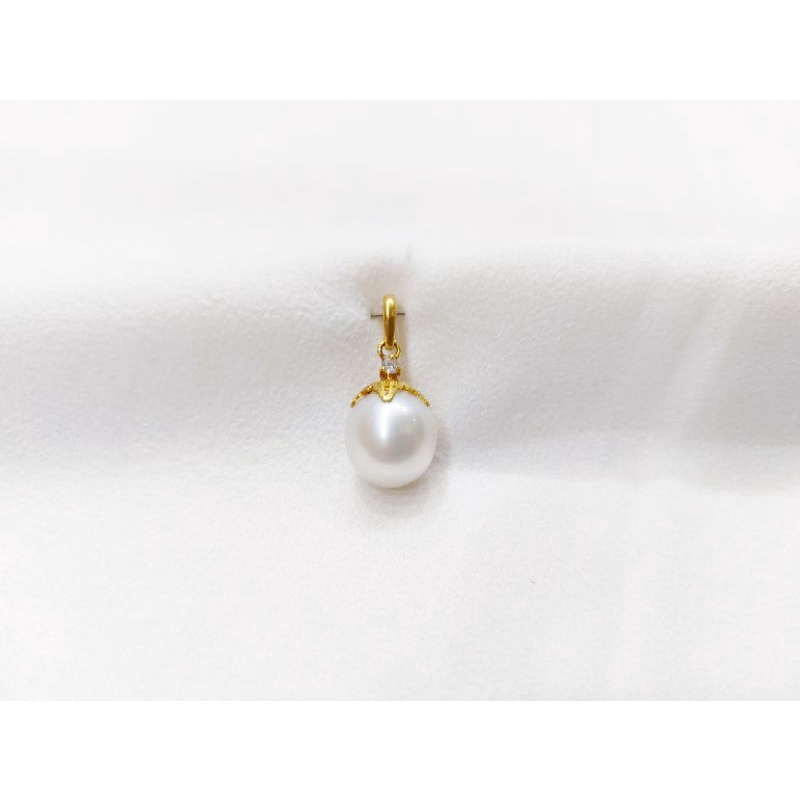 Liontin Emas Mutiara Air Laut Asli