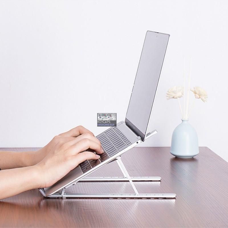 PENINGGI LAPTOP STAND ADJUSTABLE FOLDABLE ERGONOMIS HOLDER Shopee