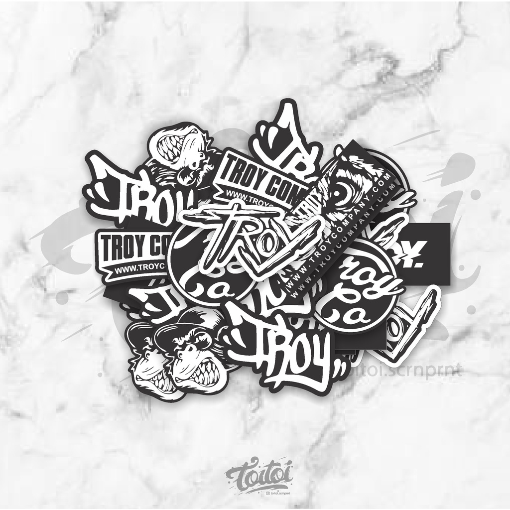 

STICKER BRAND TROY, STICKER LOGO BRAND, STICKER BRAND, STICKER TROY COMPANY